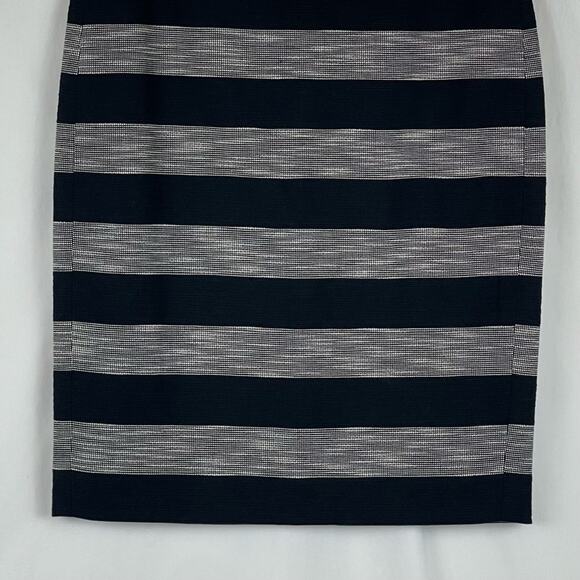 J Crew Classic Black Cream Stripe Academia Office Career Pencil Skirt NWT Size 0 - Picture 3 of 10